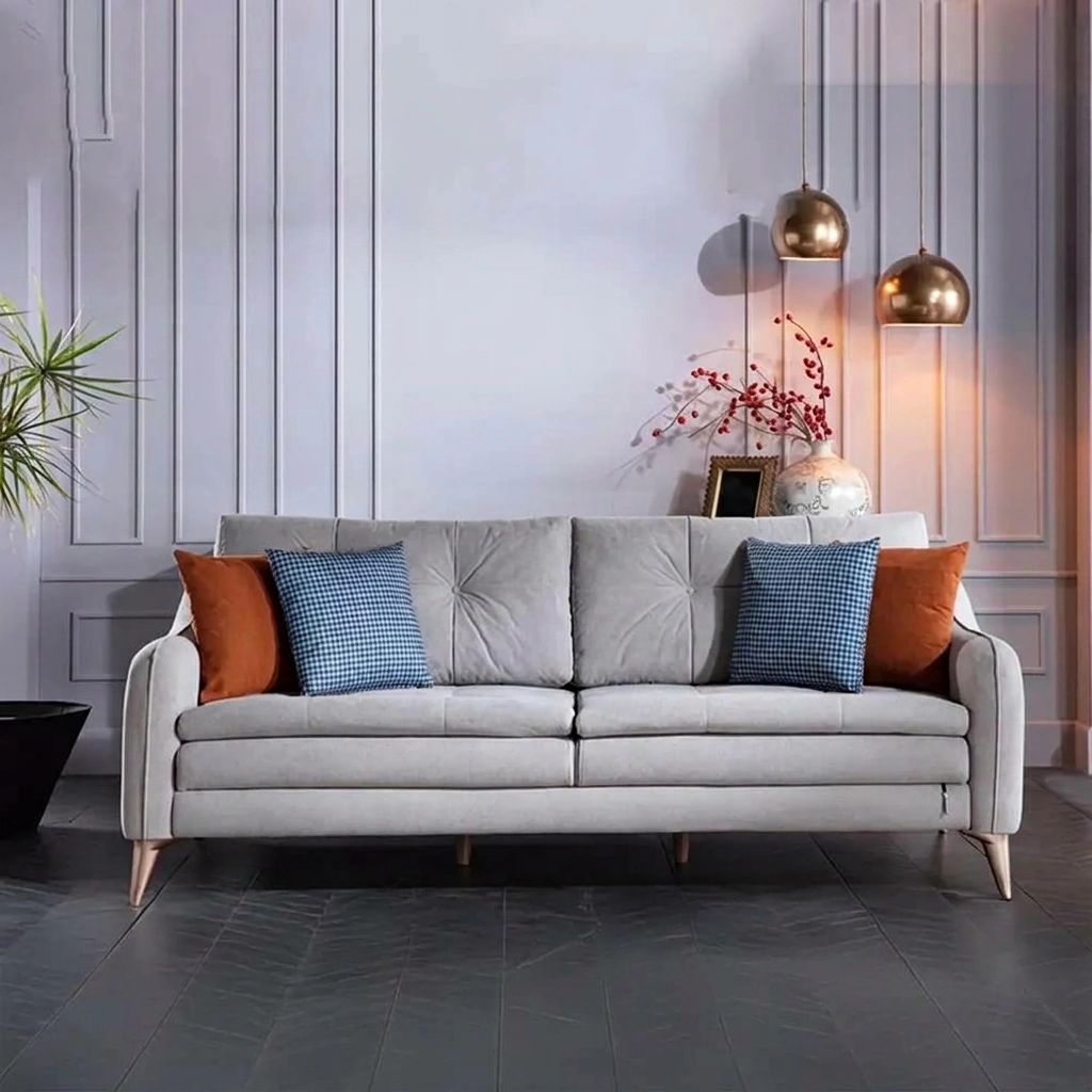 Livingroom Set - Grey & Navy Blue - Image 3