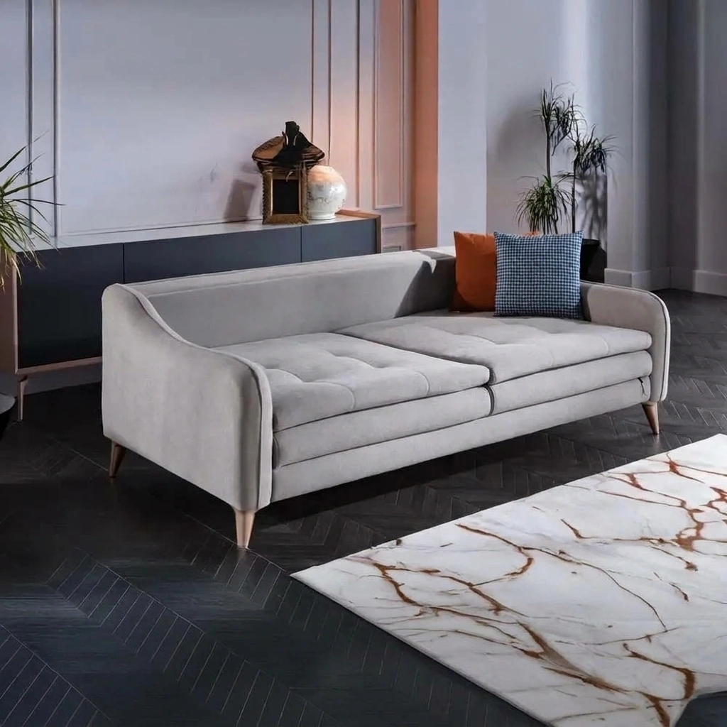 Livingroom Set - Grey & Navy Blue - Image 4