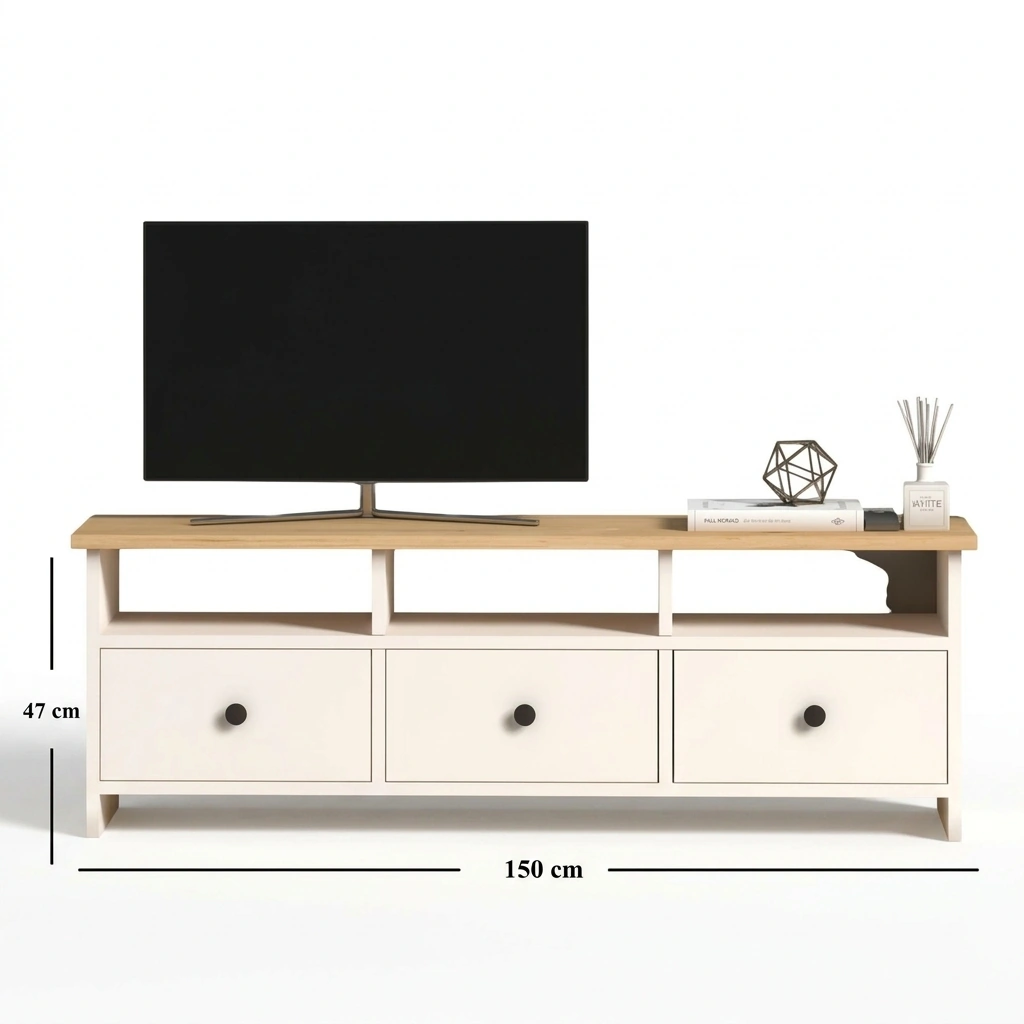 Livingroom Set - Off White & Navy Blue - Image 5