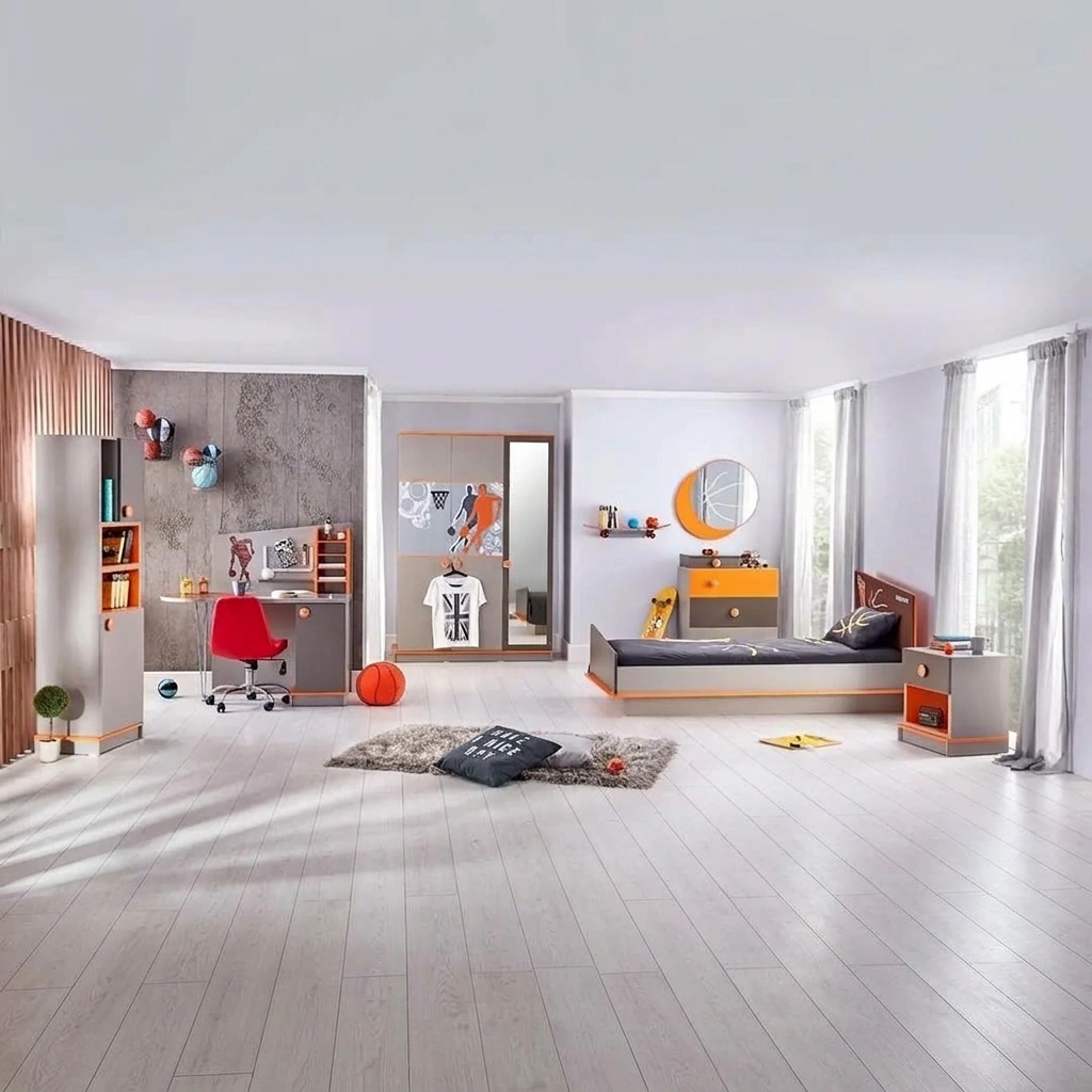 kids Bedroom - Grey & Orange