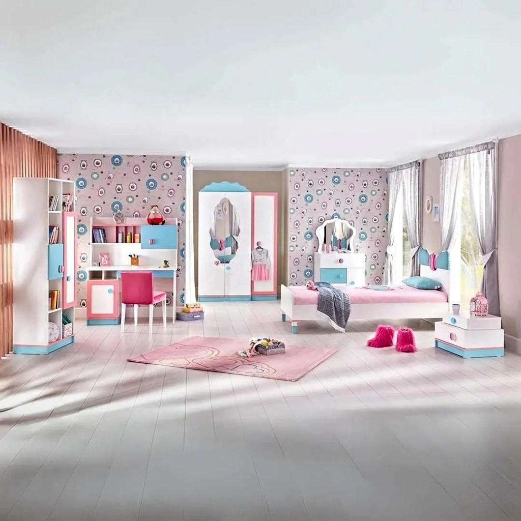 kids Bedroom - White & Pink