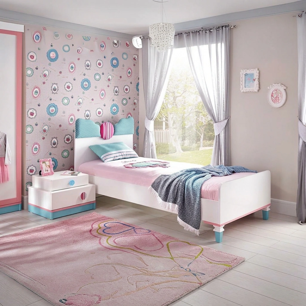 kids Bedroom - White & Pink - Image 2