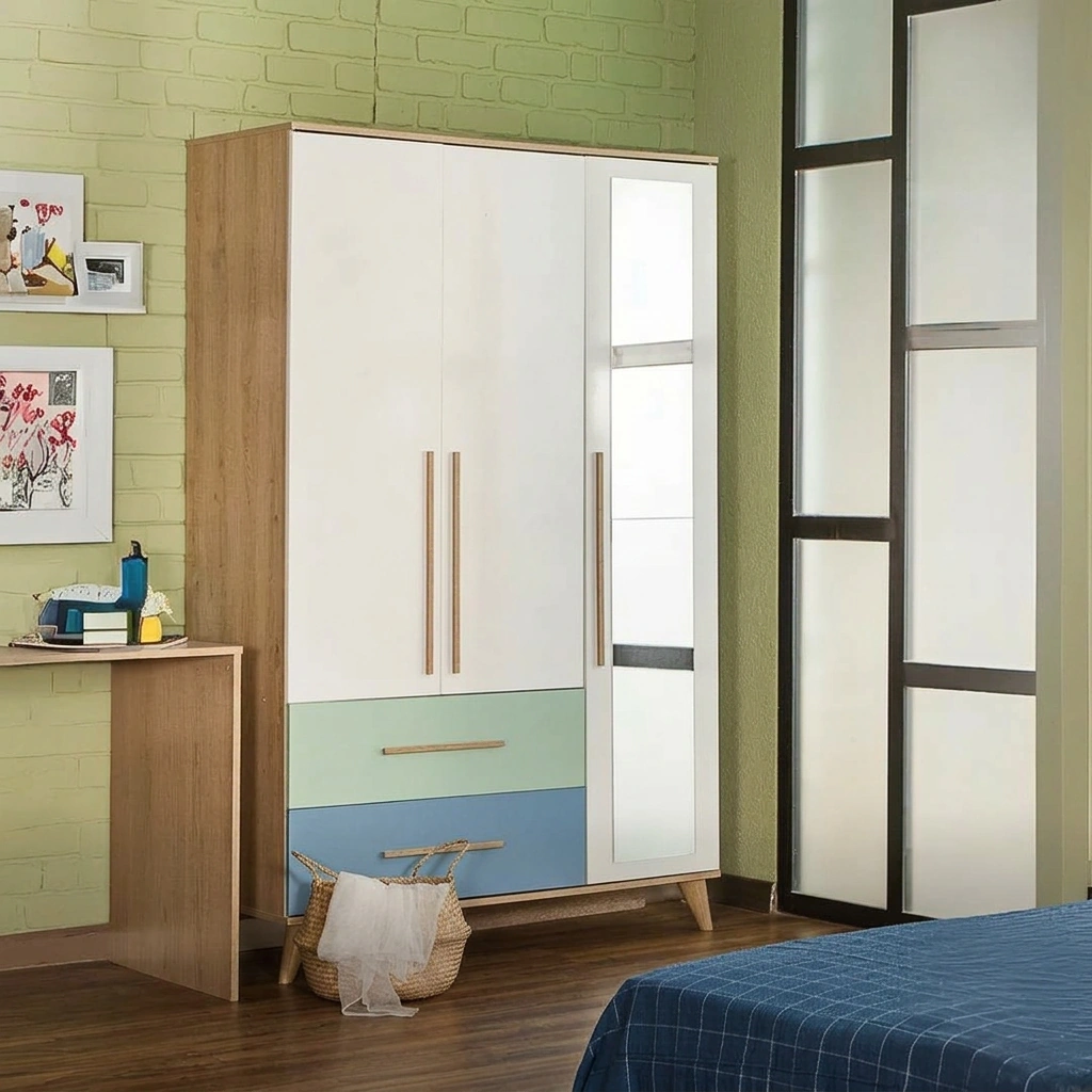 kids Bedroom - Off White, Beige & Turquoise - Image 3