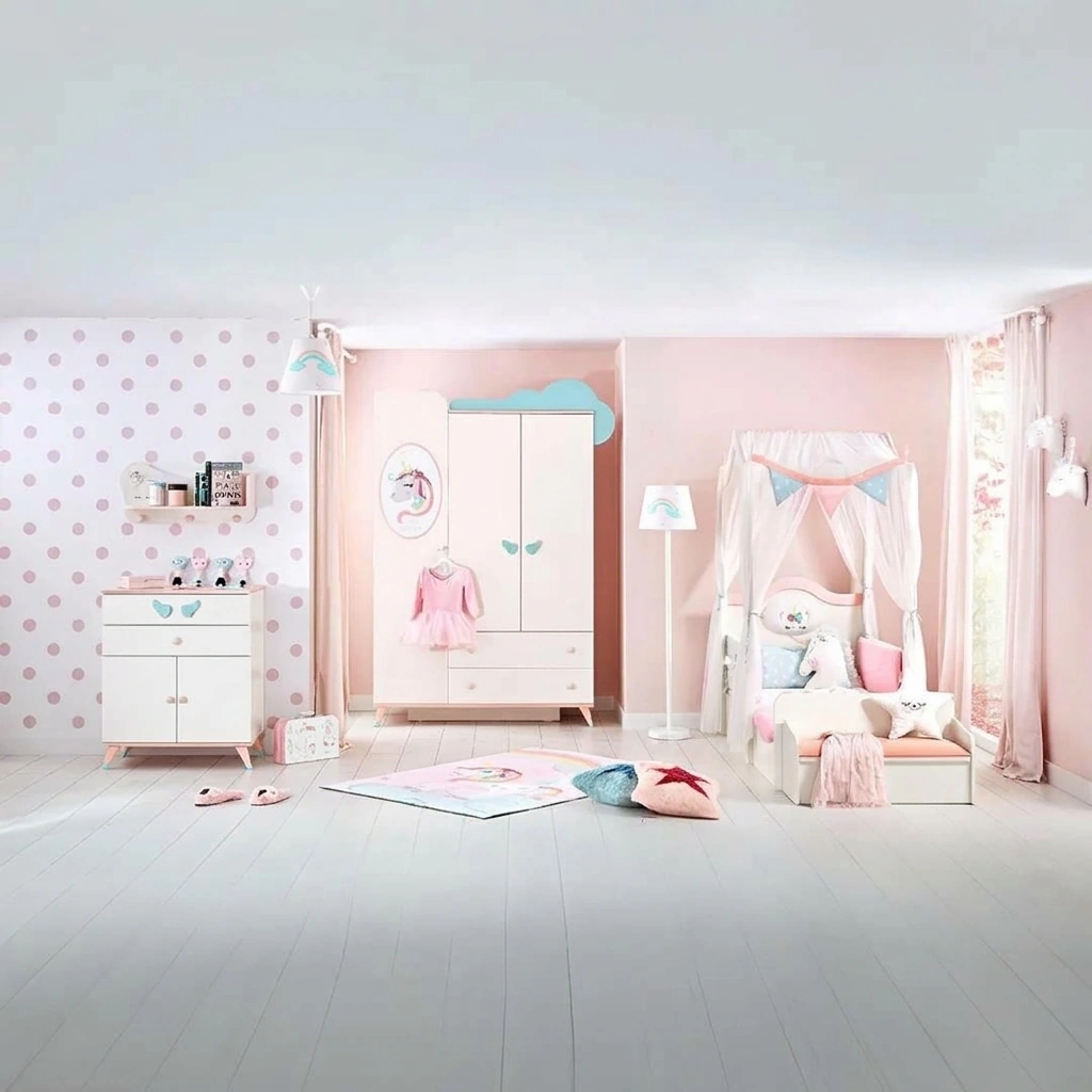 kids Bedroom - White & Pink