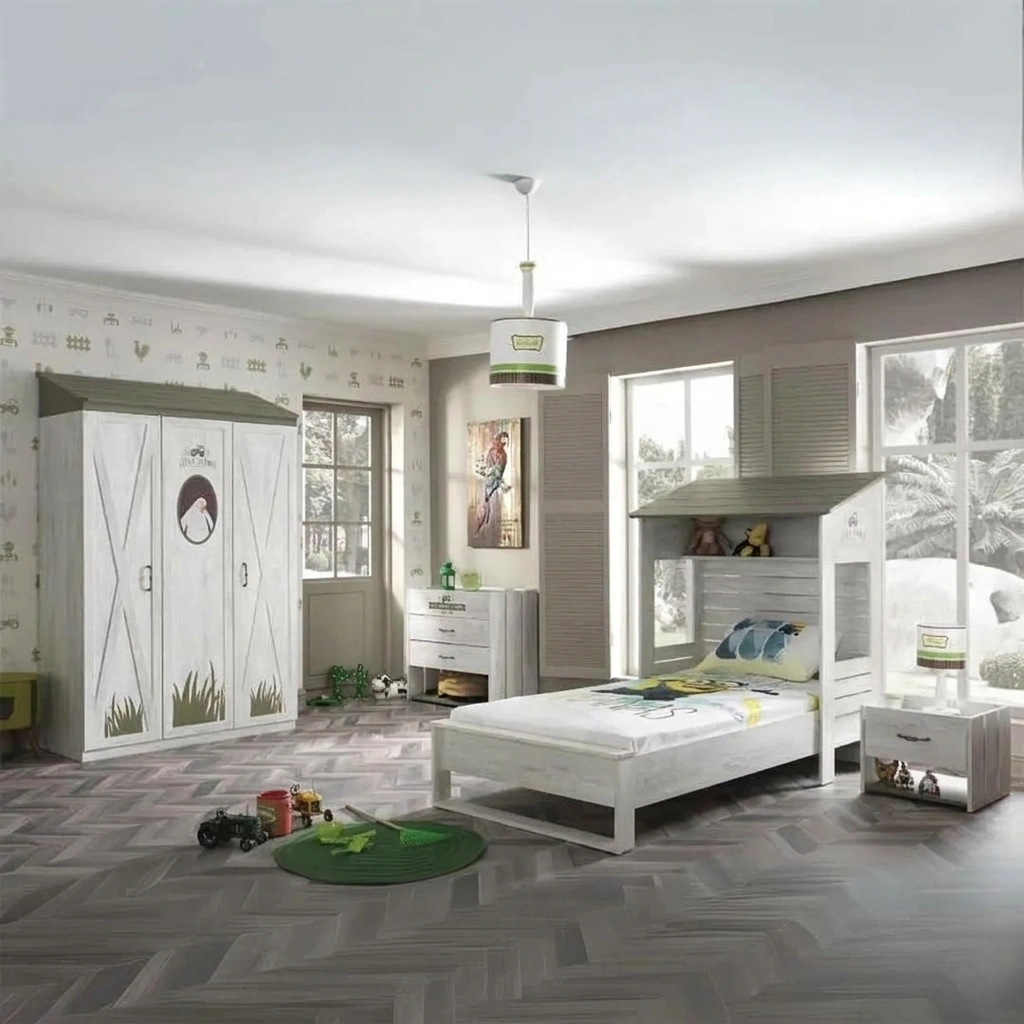 kids Bedroom - Beige & Olive