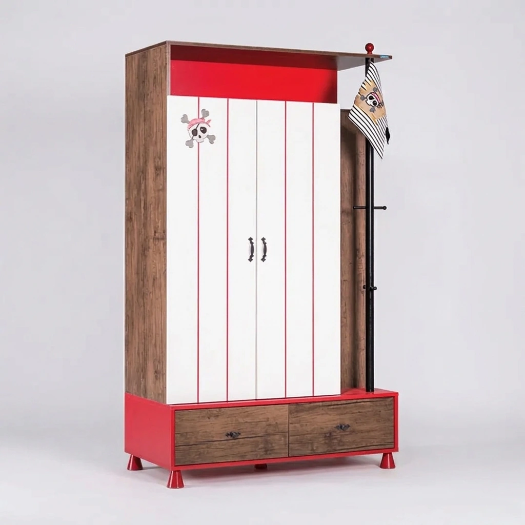 kids Bedroom - White, Red & Brown - Image 3