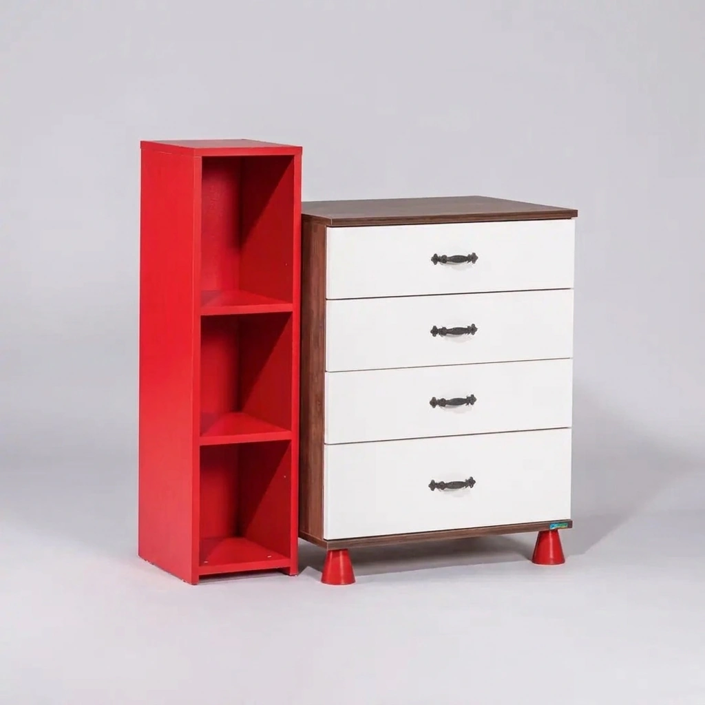 kids Bedroom - White, Red & Brown - Image 4