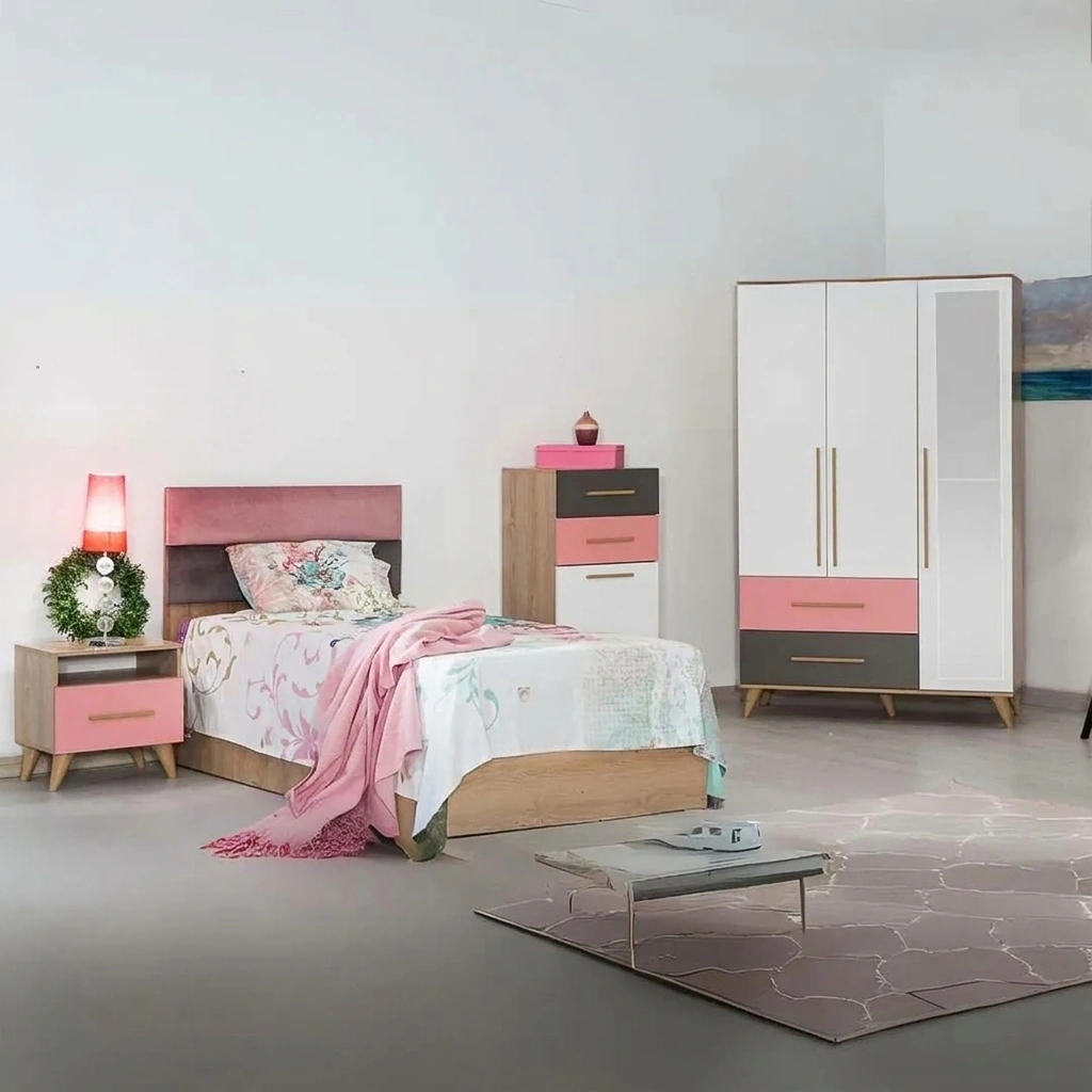 kids Bedroom - White, Beige & Pink - Image 2