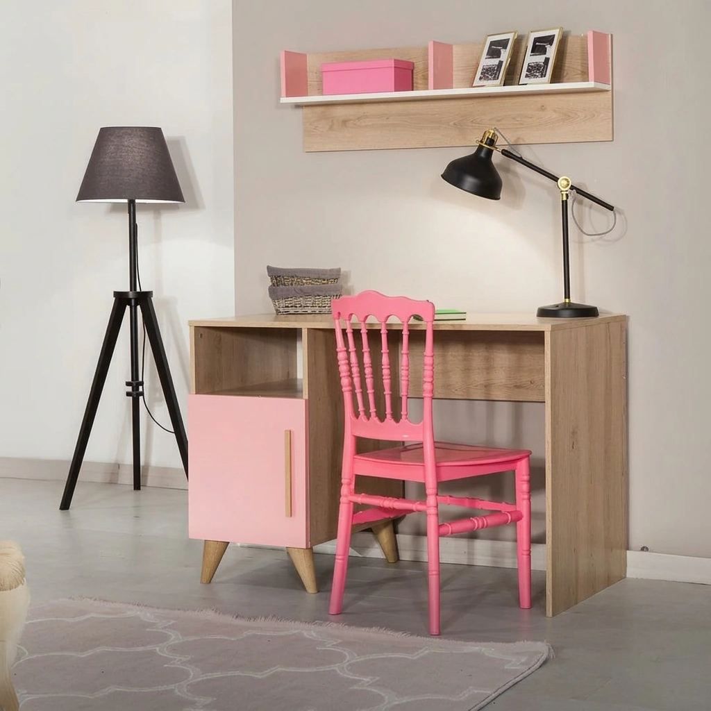 kids Bedroom - White, Beige & Pink - Image 3