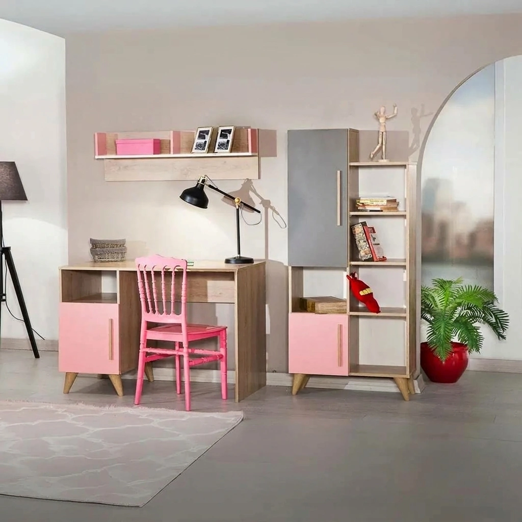 kids Bedroom - White, Beige & Pink - Image 4