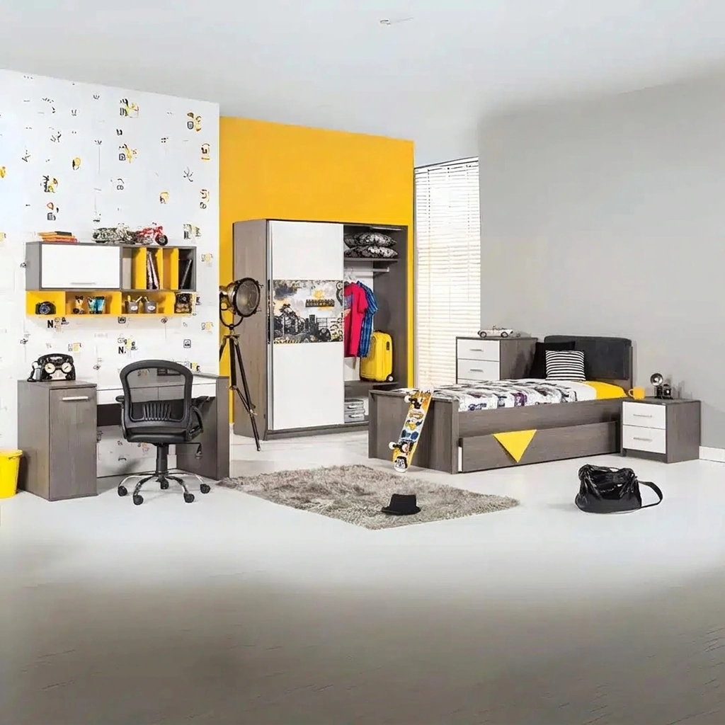 kids Bedroom - White & Grey