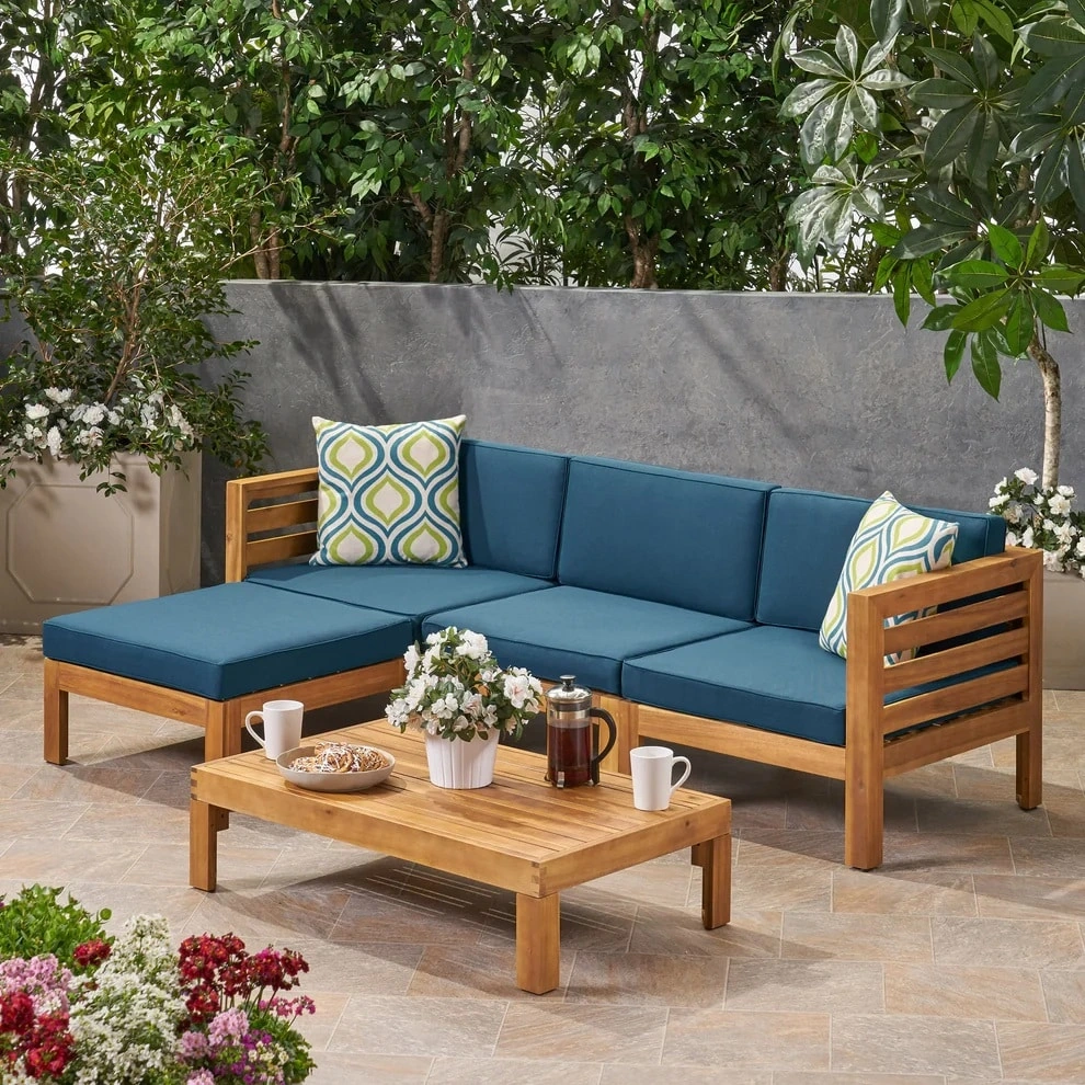 Outdoor Set - Blue & Beige
