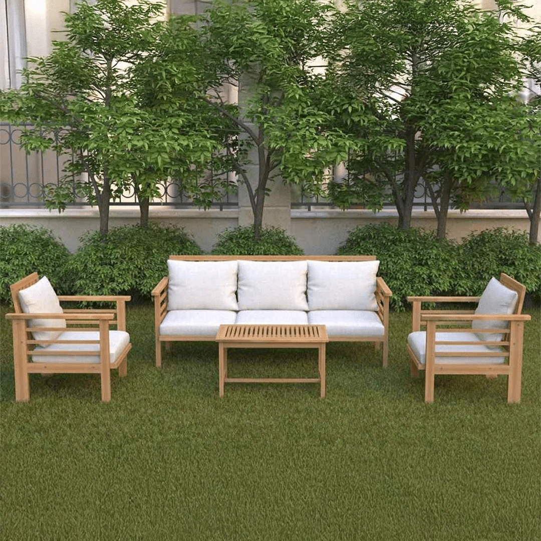 Outdoor Set - White & Beige