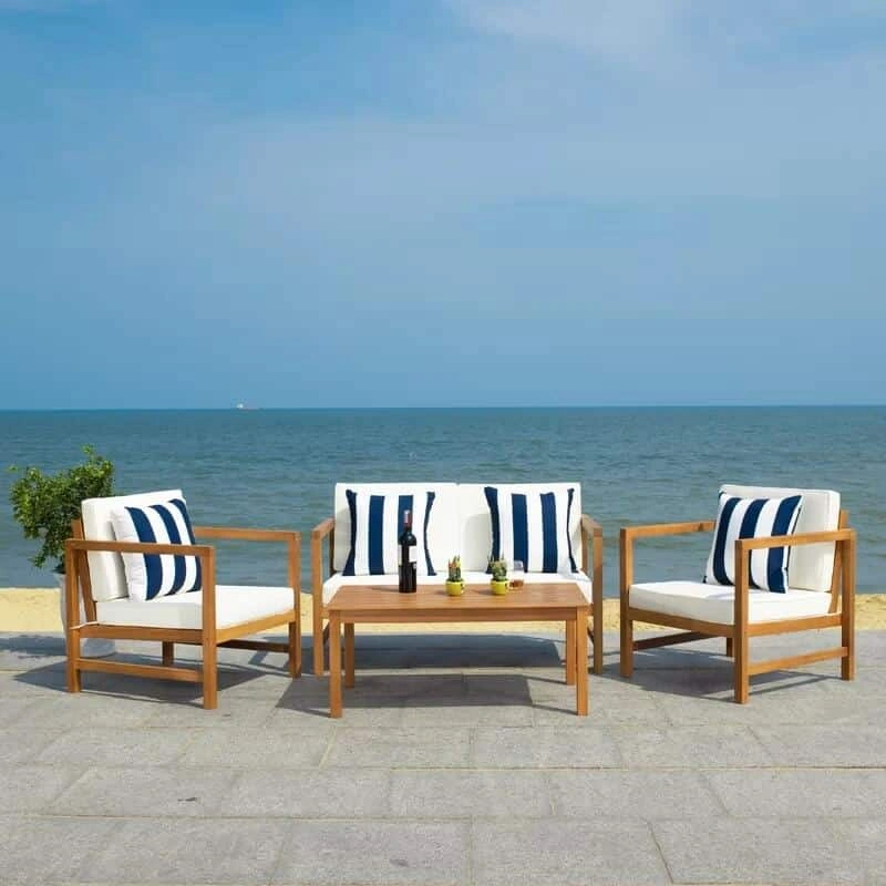 Outdoor Set - White & Beige - Image 2