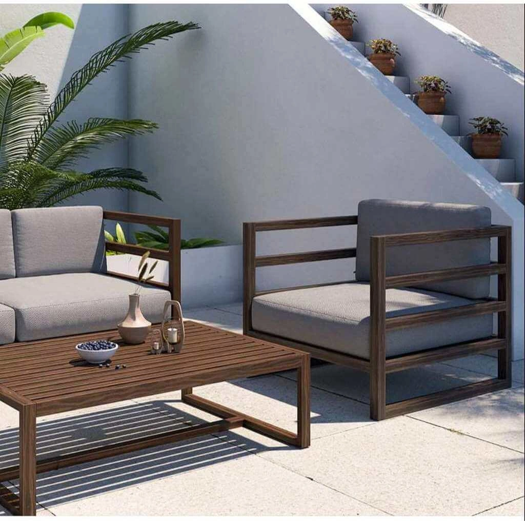 Outdoor Set - Grey & Brown - Image 3
