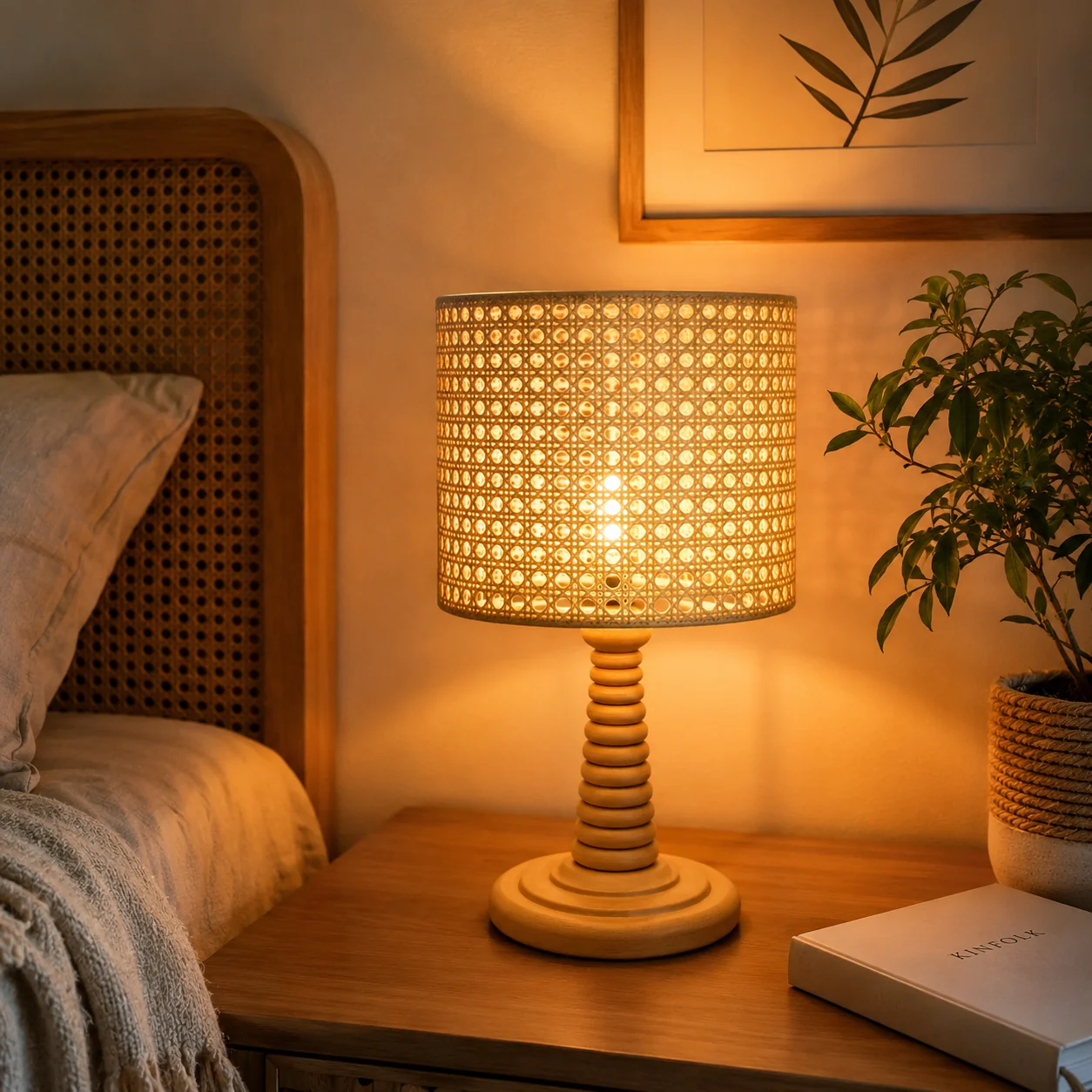Rattan Boho Table Lamp -VL-TBS-859829 - Image 2