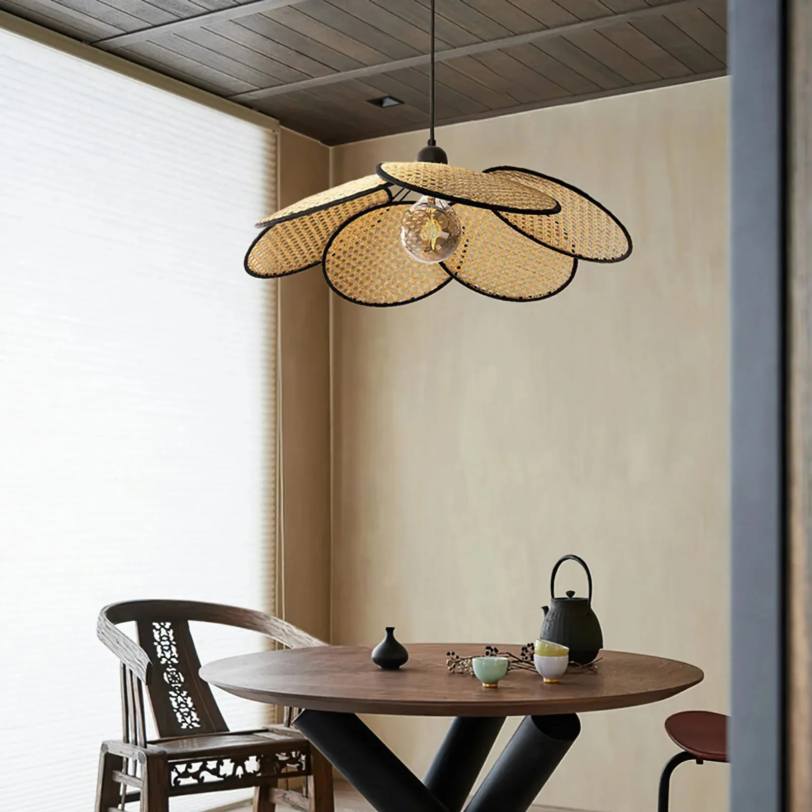 Rattan Boho Ceiling Lamp -VL-TBS-1411380 - Image 2