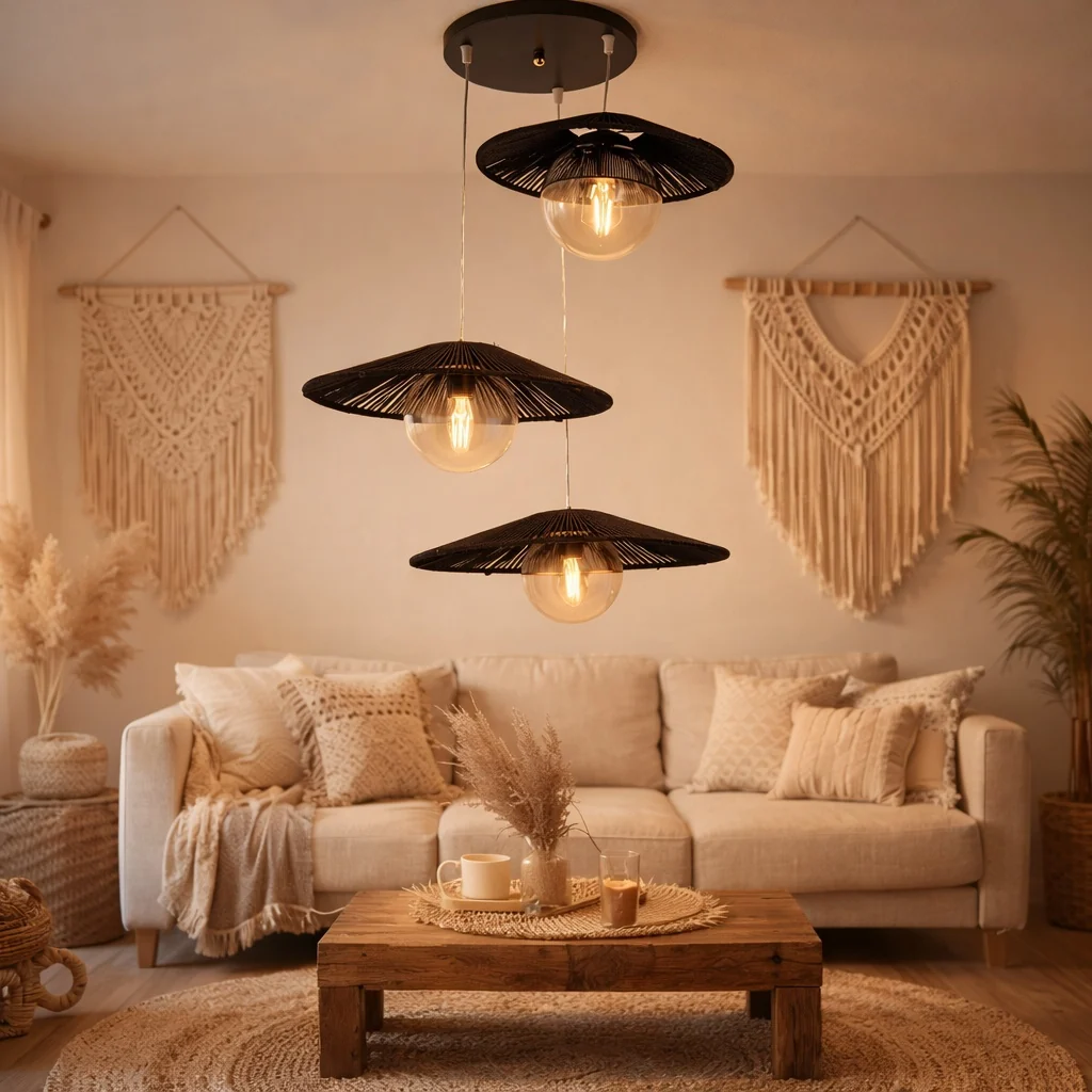 Makrami Boho Ceiling Lamp -VL-TBS-1464433 - Image 2