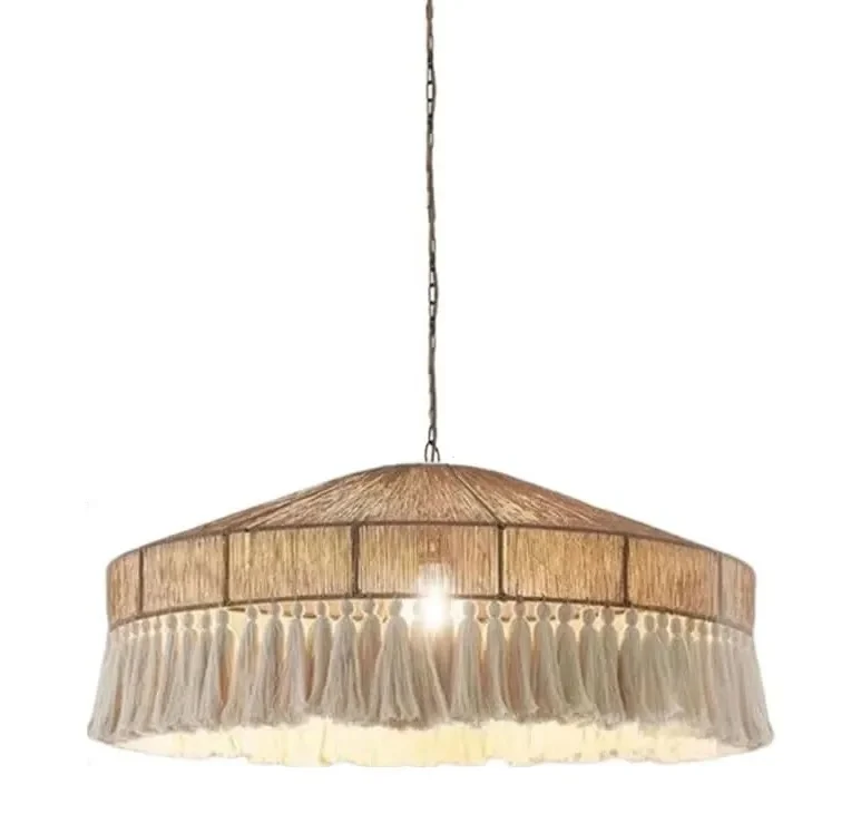 Burlap Boho Ceiling Lamp -VL-TBS-1536505