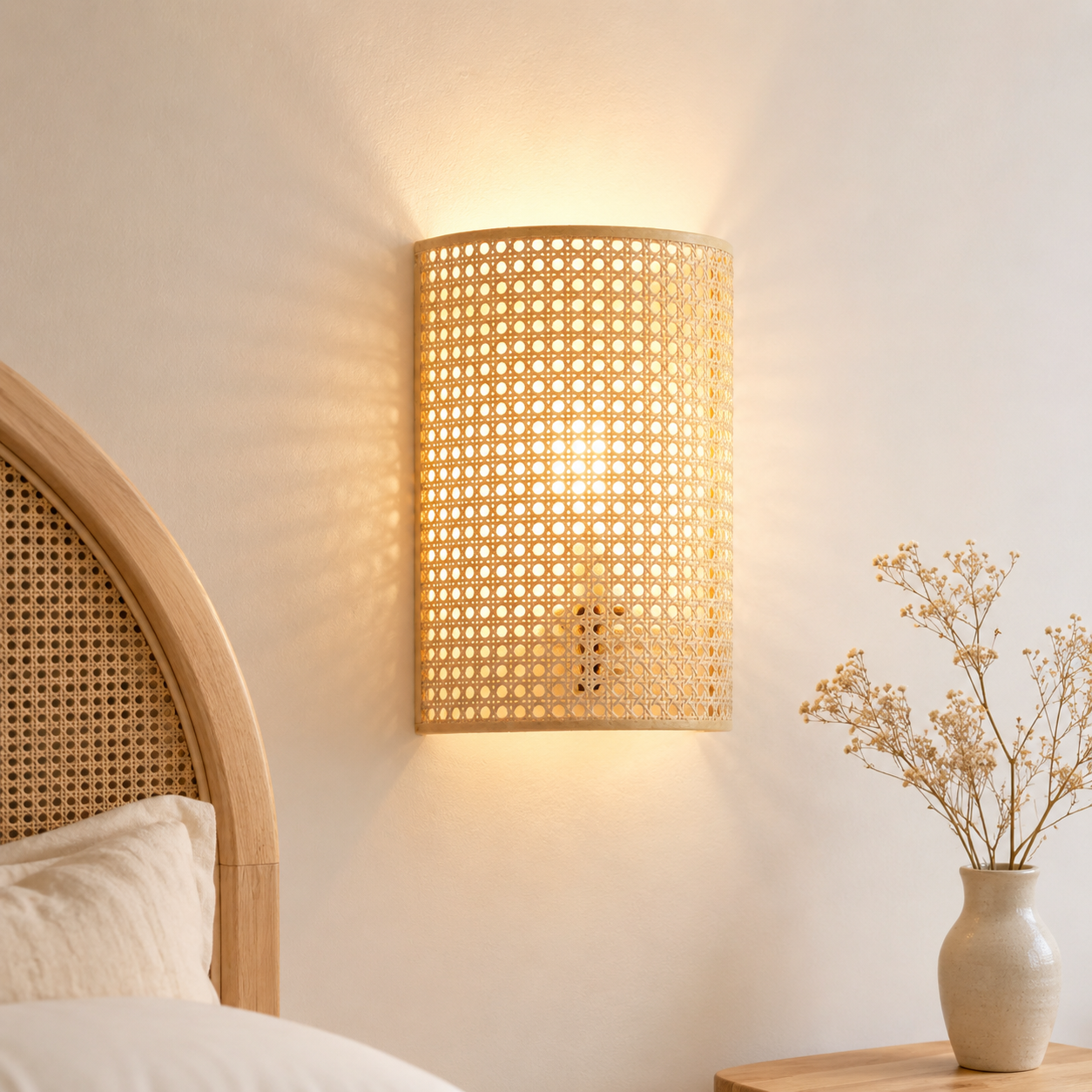 Rattan Boho Wall Lamp -VL-TBS-470440 - Image 2