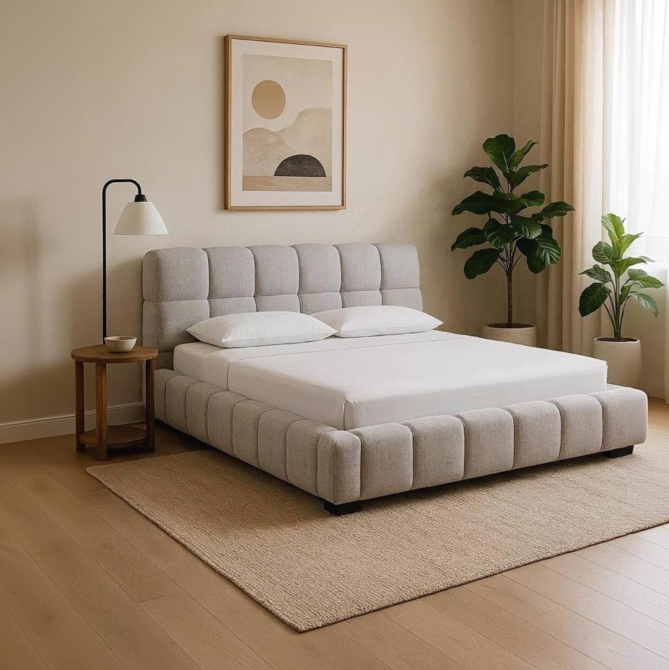 Multi-Size Upholstered Bed