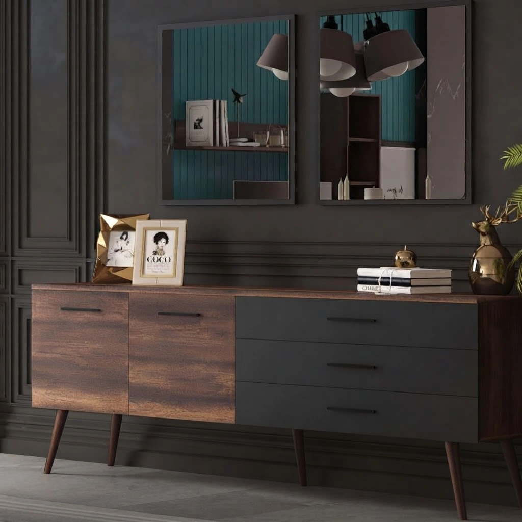 Dining Set - Black & Grey - Image 3