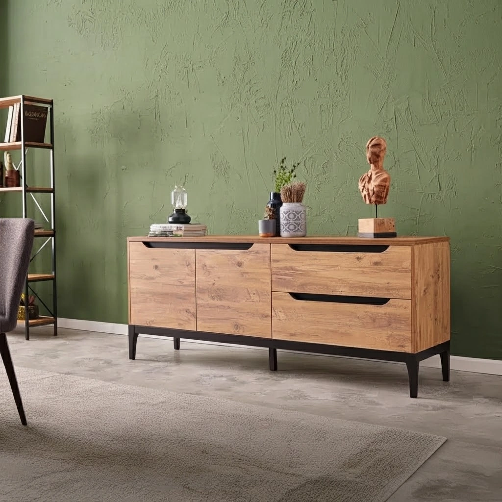 Dining Set - Black & Beige